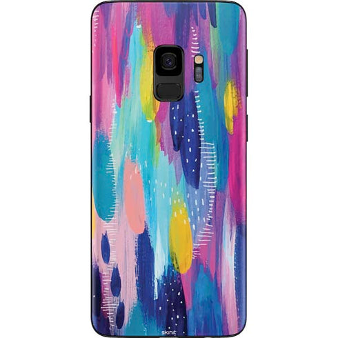 Etta Vee Pink Sparkle Brush Stroke Galaxy S9 Skin